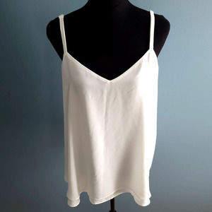 Torrid Women's White Sophie Chiffon Double Layer Swing Cami; size 0